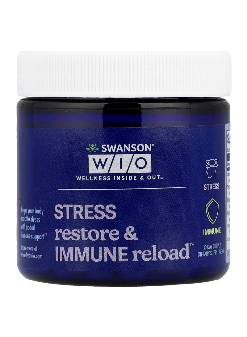 Stress Restore & Immune Reload™, 30 Capsules